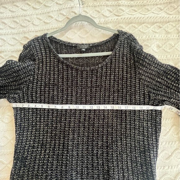 TopShop Knit Black Short Sleeve Sweater Women’s Size US 10 - Picture 13 of 14